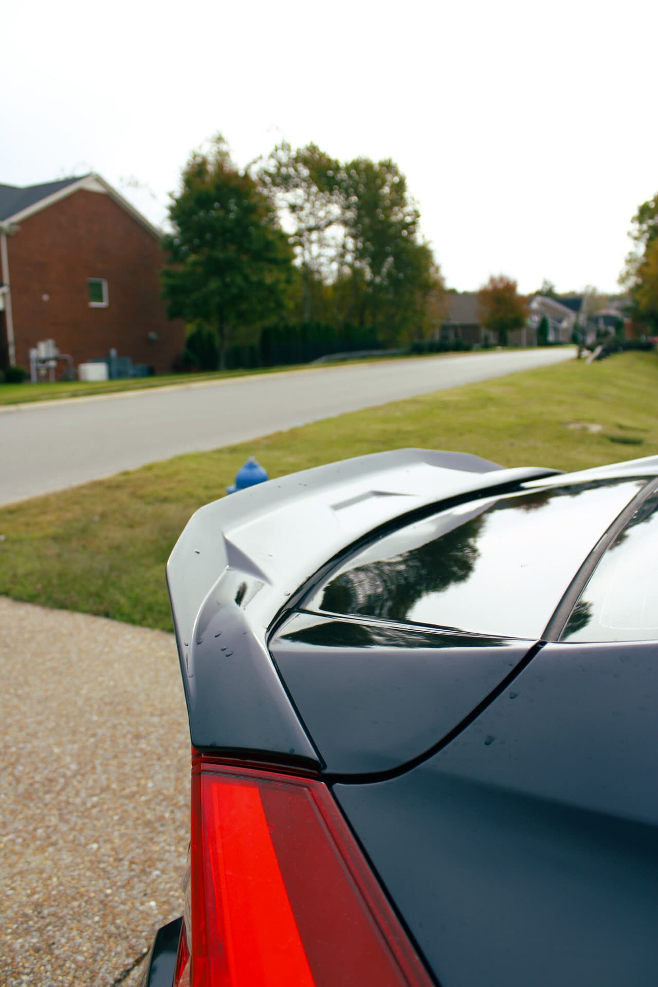Black Nissan GT-R rear spoiler detail